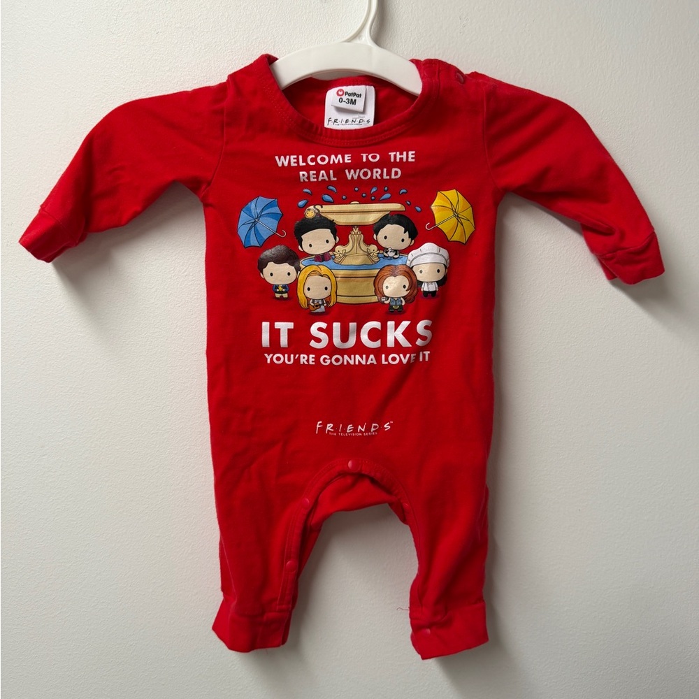 FRIENDS Bright Red Kids Footie